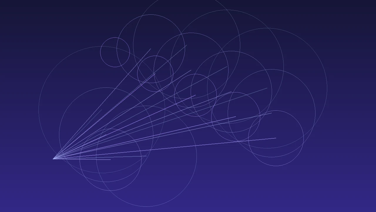 Composizione astratta originale di forme e connessioni digitali